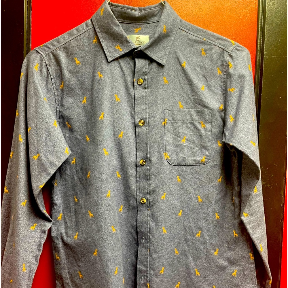 Boys reindeer long sleeve Christmas shirt .